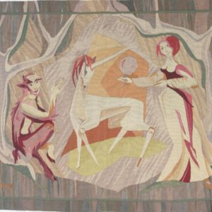 3262 Modernist Tapestry "Tempted by the Devil" 4 ft 4 in x 5 ft 4 in