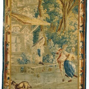 8709 18th c. Aubusson Tapestry 5 ft x 8 ft