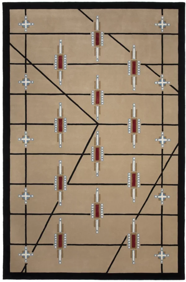 Arrow Contemporary wool & silk rug