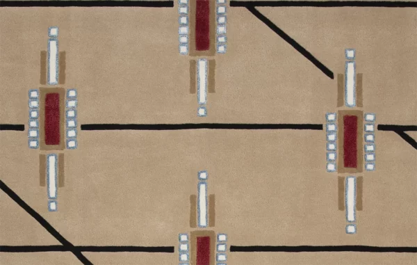 Arrow Contemporary wool & silk rug - Image 2