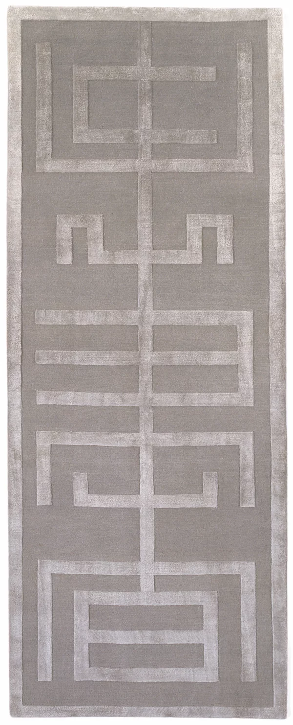 Chinoise wool and silk runner