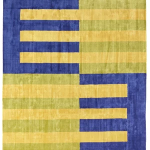 Earth hand-loomed silk rug