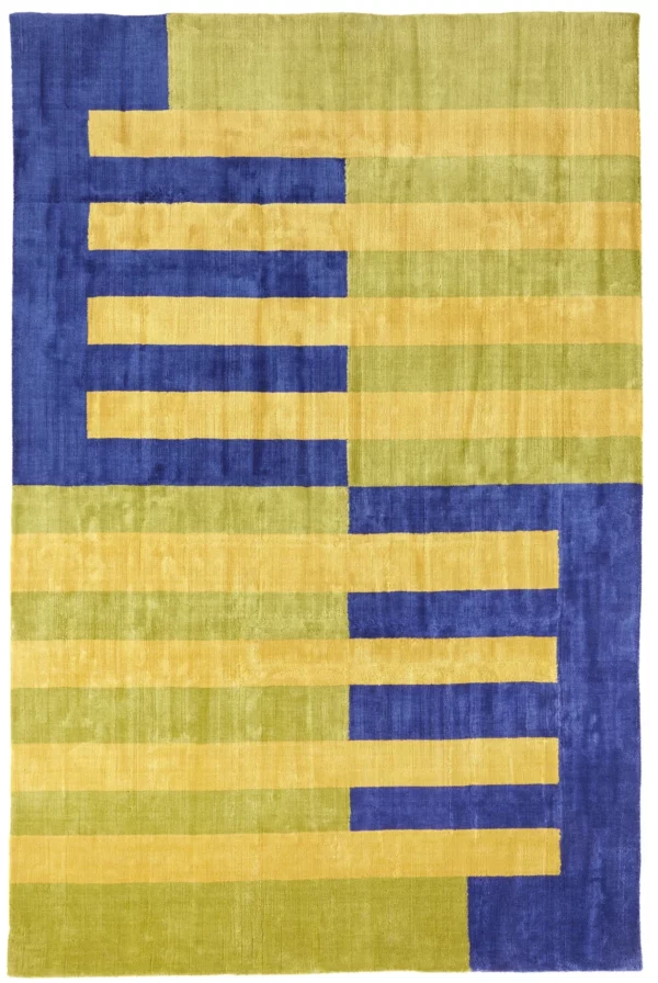 Earth hand-loomed silk rug