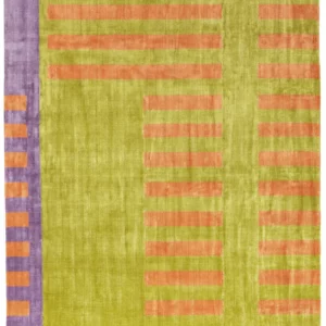 Fire hand-loomed silk rug