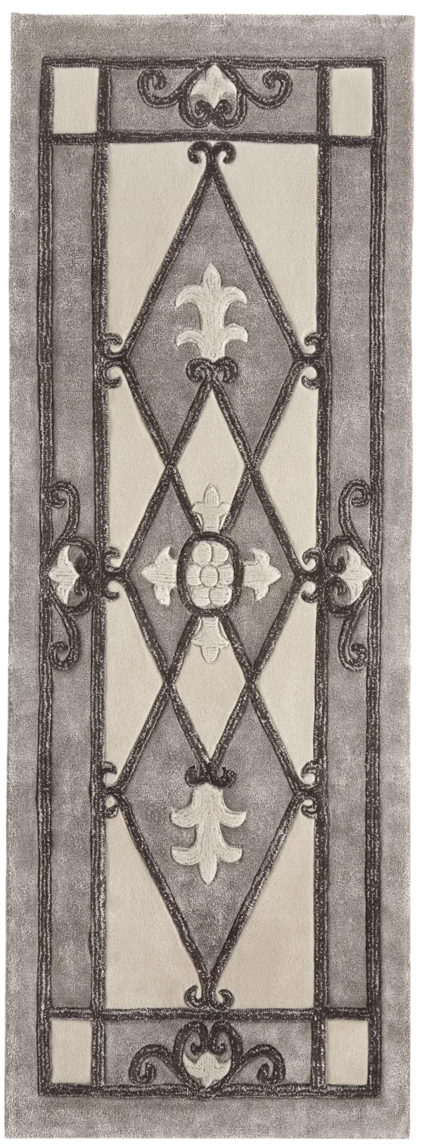 Fleur-de-Lys French wool & silk runner