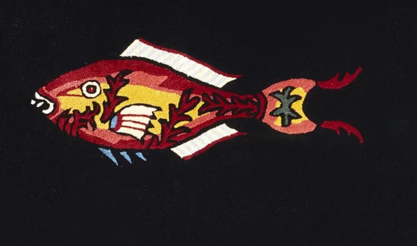 Floating Fish wool & silk rug - Image 2