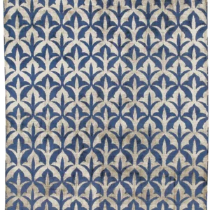 Foliate banana silk rug