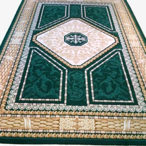 Medallion wool rug.