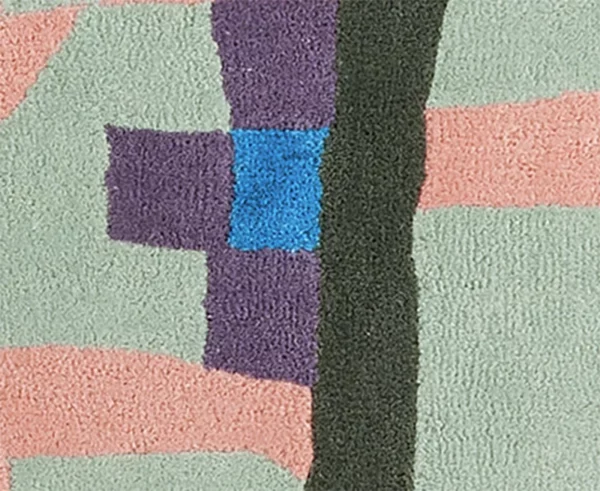 Gee's Bend Sampler wool & bamboo rug - Image 2