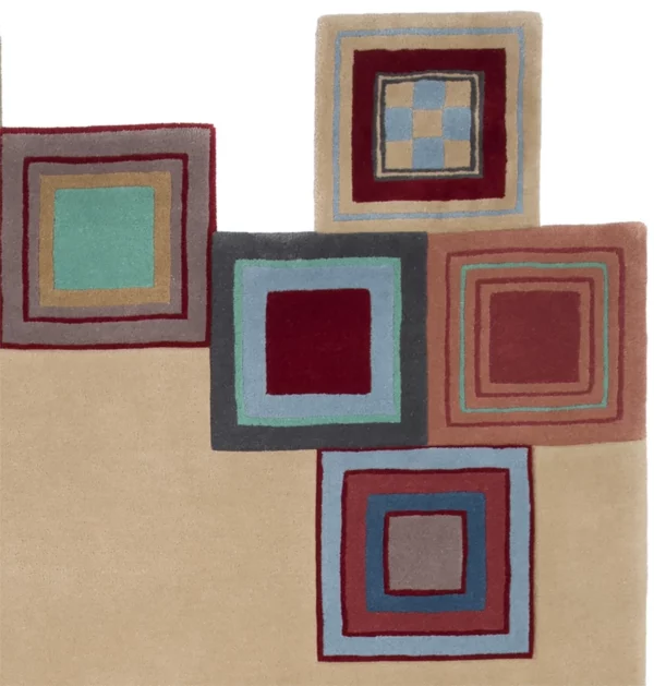 Squared Contemporary wool rug - Image 3