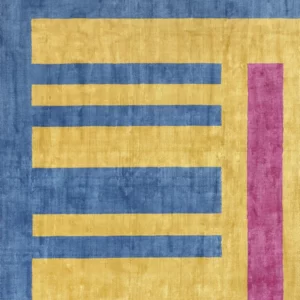 Wind hand-loomed silk rug